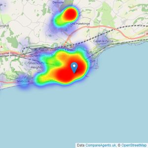 Reeds Rains - Folkestone listings heatmap