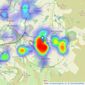 Reeds Rains - Glossop listings heatmap