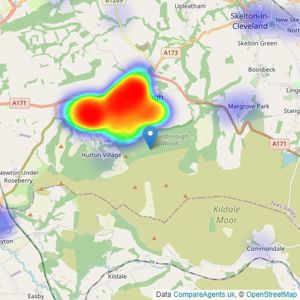 Reeds Rains - Guisborough listings heatmap