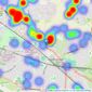 Reeds Rains - Hazel Grove listings heatmap