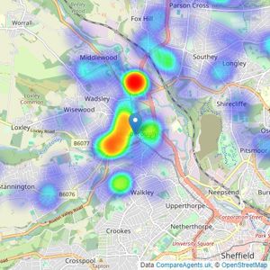 Reeds Rains - Hillsborough listings heatmap