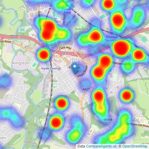 Reeds Rains - Hyde listings heatmap