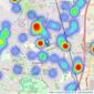 Reeds Rains - Leyland listings heatmap