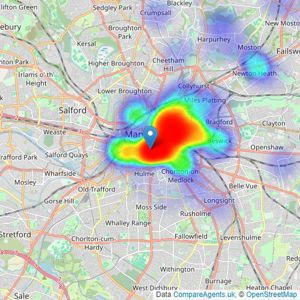 Reeds Rains - Manchester listings heatmap