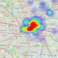 Reeds Rains - Manchester listings heatmap