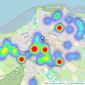 Reeds Rains - Portishead listings heatmap