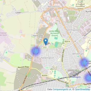 Reeds Rains - Ramsgate listings heatmap