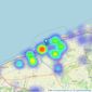 Reeds Rains - Rhyl listings heatmap