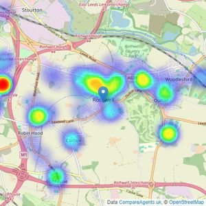 Reeds Rains - Rothwell listings heatmap