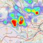 Reeds Rains - Salford listings heatmap