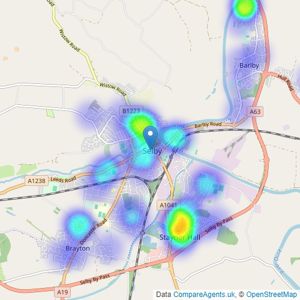 Reeds Rains - Selby listings heatmap