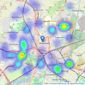 Reeds Rains - Wakefield listings heatmap