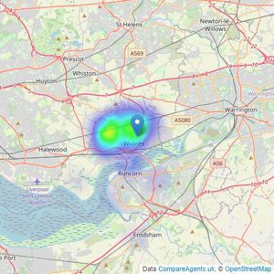 Reeds Rains - Widnes listings heatmap