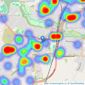 Reeds Rains - Wilmslow listings heatmap