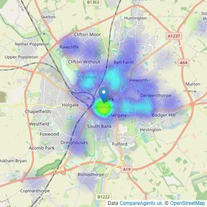 Reeds Rains - York listings heatmap