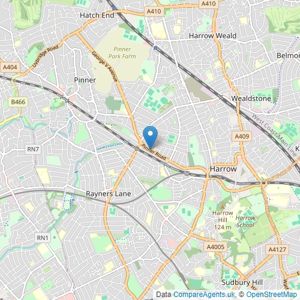 Reel Estates - Harrow listings heatmap