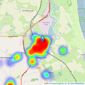 Regal Estates - Sandwich listings heatmap