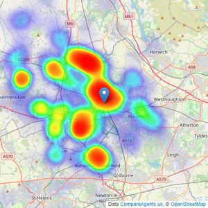 Regan & Hallworth - Wigan listings heatmap