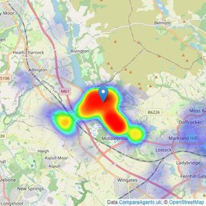 Regency Estates - Horwich listings heatmap