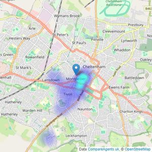 Regency Residential - Cheltenham listings heatmap