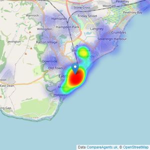 Reid & Dean - Eastbourne listings heatmap