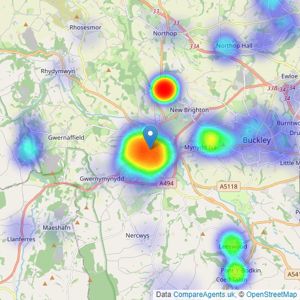 Reid and Roberts - Mold listings heatmap