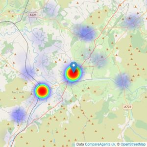 Remax Clydesdale & Tweeddale - Biggar listings heatmap