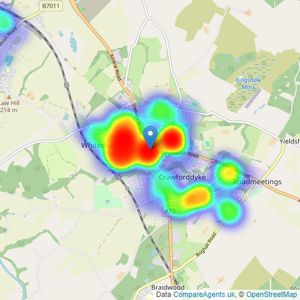 Remax Clydesdale & Tweeddale - Carluke listings heatmap