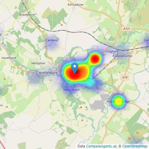 Remax Clydesdale & Tweeddale - Lanark listings heatmap