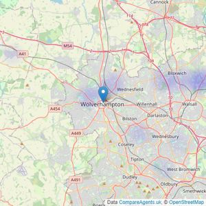 RE/MAX Property Hub - Wolverhampton listings heatmap