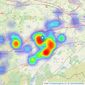 Remax Property - West Lothian listings heatmap