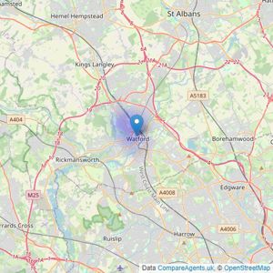 Rennie & Co - Watford listings heatmap