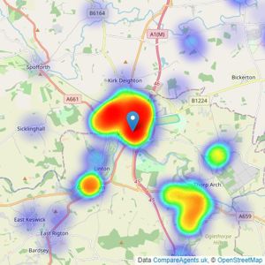 Renton & Parr - Wetherby listings heatmap