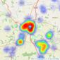 Renton & Parr - Wetherby listings heatmap