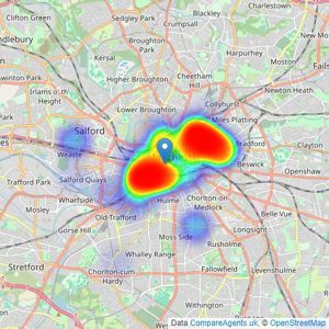 Reside Manchester - Manchester listings heatmap