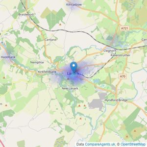 Residence Estate Agents - Lanark listings heatmap