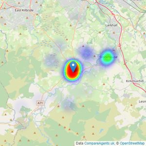 Residence Estate Agents - Strathaven listings heatmap