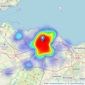 Rettie & Co - Edinburgh listings heatmap