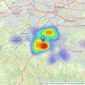 Rettie & Co - Newton Mearns listings heatmap