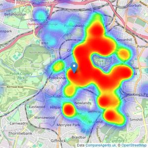 Rettie & Co - Shawlands listings heatmap