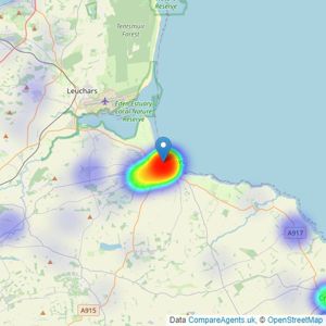 Rettie & Co - St.Andrews listings heatmap