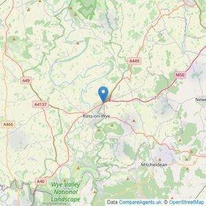 RG & RB Williams - Ross-On-Wye listings heatmap