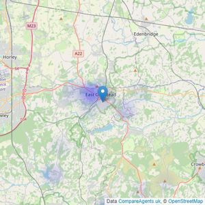 RH & RW Clutton - East Grinstead listings heatmap