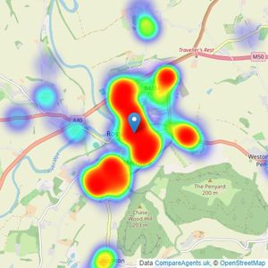 Richard Butler & Associates - Ross-On-Wye listings heatmap