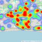 Richard Godsell Estate Agents - Southbourne listings heatmap