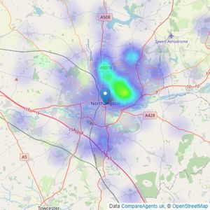 Richard Greener - Northampton listings heatmap