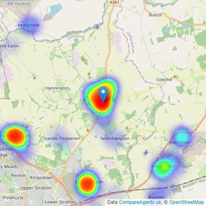 Richard James - Highworth listings heatmap