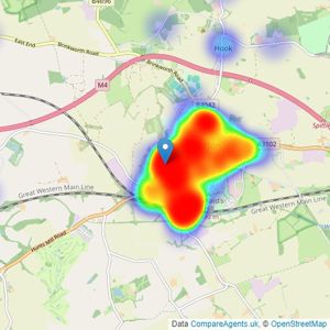 Richard James - Royal Wootton Bassett listings heatmap