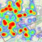 Richard Kendall - Wakefield listings heatmap