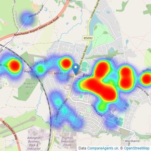 Richard Lowth & Co - Poynton listings heatmap